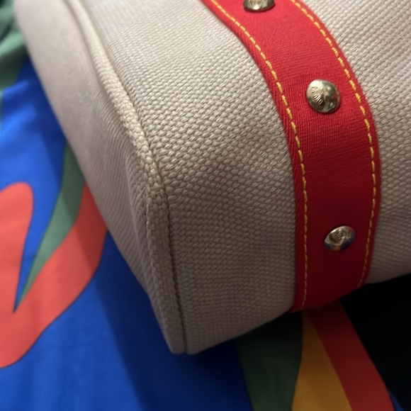 LOUIS VUITTON VINTAGE LTD EDITION ANTIGUA CABAS MM CANVAS TOTE Authentic Pre❤️d - Picture 6 of 15